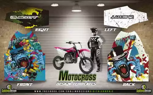 vectores plantilas MOTOCROSS,UNIFORME,MOTO,